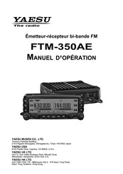 Yaesu FTM-350AE Manuel D'opération