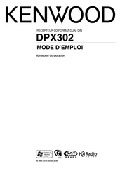 Kenwood DPX302 Mode D'emploi