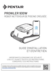Pentair PROWLER 930W Guide D'installation Et D'entretien