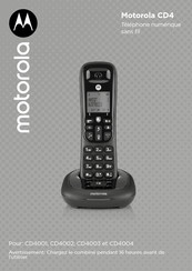 Motorola CD4001 Mode D'emploi