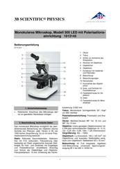 3B SCIENTIFIC PHYSICS 500 LED Instructions D'utilisation