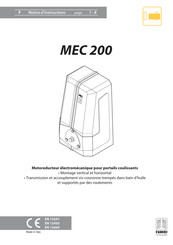 Fadini MEC 200 Notice D'instructions