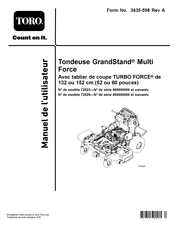 Toro GrandStand MultiForce Manuel De L'utilisateur