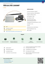 Nikrans MA-2000WF Guide Rapide