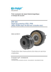 Mayr BRE 800 Traduction Des Instructions De Montage Et De Mise En Service D'origine