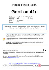 Ercogener GenLoc 41e Notice D'installation