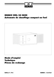 REMKO WKL 20 INOX Mode D'emploi