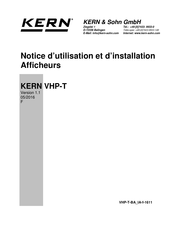 KERN VHP-T Notice D'utilisation Et D'installation