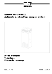 REMKO VRS 20 INOX Mode D'emploi