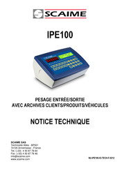 Scaime IPE100 Notice Technique