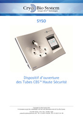 Cryo Bio System SYSO Notice D'utilisation