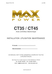 MAX power CT45 Installation