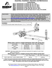 Husky CENTERLINE TS 32216 Instructions D'assemblage, D'installation, De Fonctionnement Et D'entretien