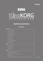 Korg KingKORG Guide Des Paramètres