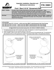 Husky 33001 Instructions D'assemblage, D'installation, De Fonctionnement Et D'entretien