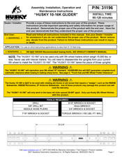 Husky 31196 Instructions D'assemblage, D'installation, De Fonctionnement Et D'entretien