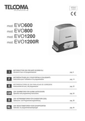 Telcoma EVO1200R Instructions Pour L'utilisation Et La Programmation