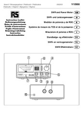 RS V10966 Feuille D'instructions