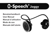 B-Speech Joggy Manual D'utilisation