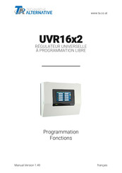 Technische Alternative UVR16x2 Mode D'emploi