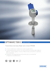 Krohne OPTIWAVE 7300 C Notice Technique