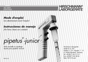 Hirschmann Laborgeräte pipetus-junior Mode D'emploi