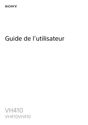 Sony VH410 Guide De L'utilisateur