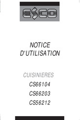 Esco CS66104 Notice D'utilisation