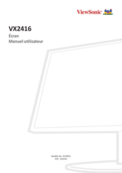 ViewSonic VX2416 Manuel Utilisateur