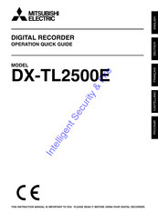 Mitsubishi Electric DX-TL2500E Guide D'utilisation Rapide