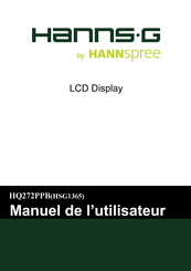 HANNspree HANNS-G HQ272PPB Manuel De I'utilisateur