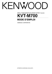 Kenwood KVT-M700 Mode D'emploi