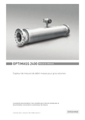 KROHNE OPTIMASS 2400 Manuel De Référence