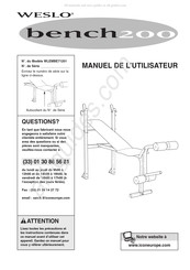 Weslo WLEMBE71201 Manuel De L'utilisateur