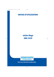 Electrolux ARTHUR MARTIN ADC 5310 Notice D'utilisation