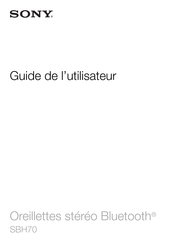 Sony SBH70 Guide De L'utilisateur