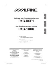 Alpine PKG-RSE1 Mode D'emploi