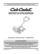 Cub Cadet RT 35 Notice D'utilisation
