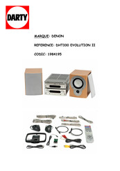 Denon Evolution II DHT330 Instructions
