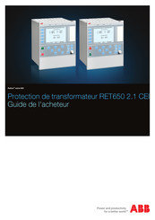 ABB Relion RET650 2.1 CEI Guide De L'acheteur