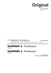 Original inside SILOPROFI 3 Profimatic Notice D'utilisation