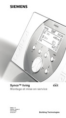 Siemens Synco living Notice De Montage Et Mise En Service