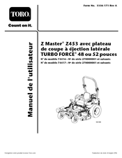 Toro ZMaster Z453 Manuel De L'utilisateur