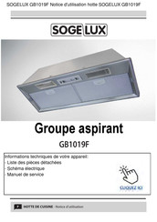 SOGELUX GB1019F Notice D'utilisation