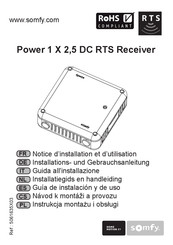 SOMFY Power 1 X 2,5 DC RTS Notice D'installation Et D'utilisation
