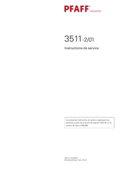 Pfaff Industrial 3511-2/01 Instructions De Service