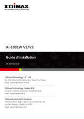 Edimax Technology AI-1001W V2 Guide D'installation