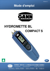 Gann HYDROMETTE BL COMPACT S Mode D'emploi