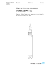 Endress+Hauser Turbimax CUS50D Manuel De Mise En Service