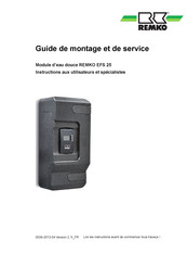 REMKO EFS 25 Guide De Montage Et De Service